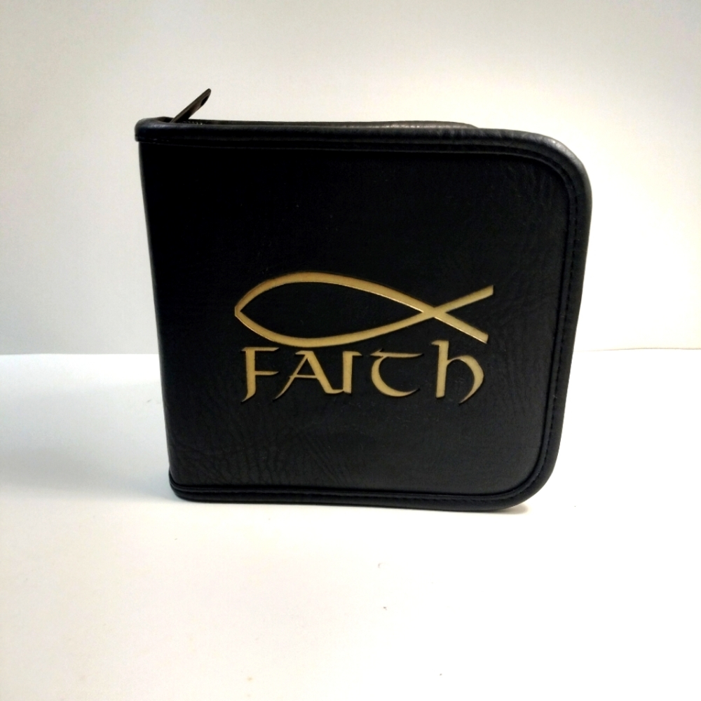 "Faith" CD case with ichthys symbol
